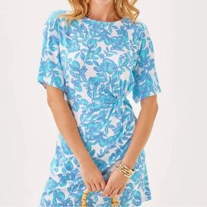 Lilly Pulitzer Blue and White Floral Dress
